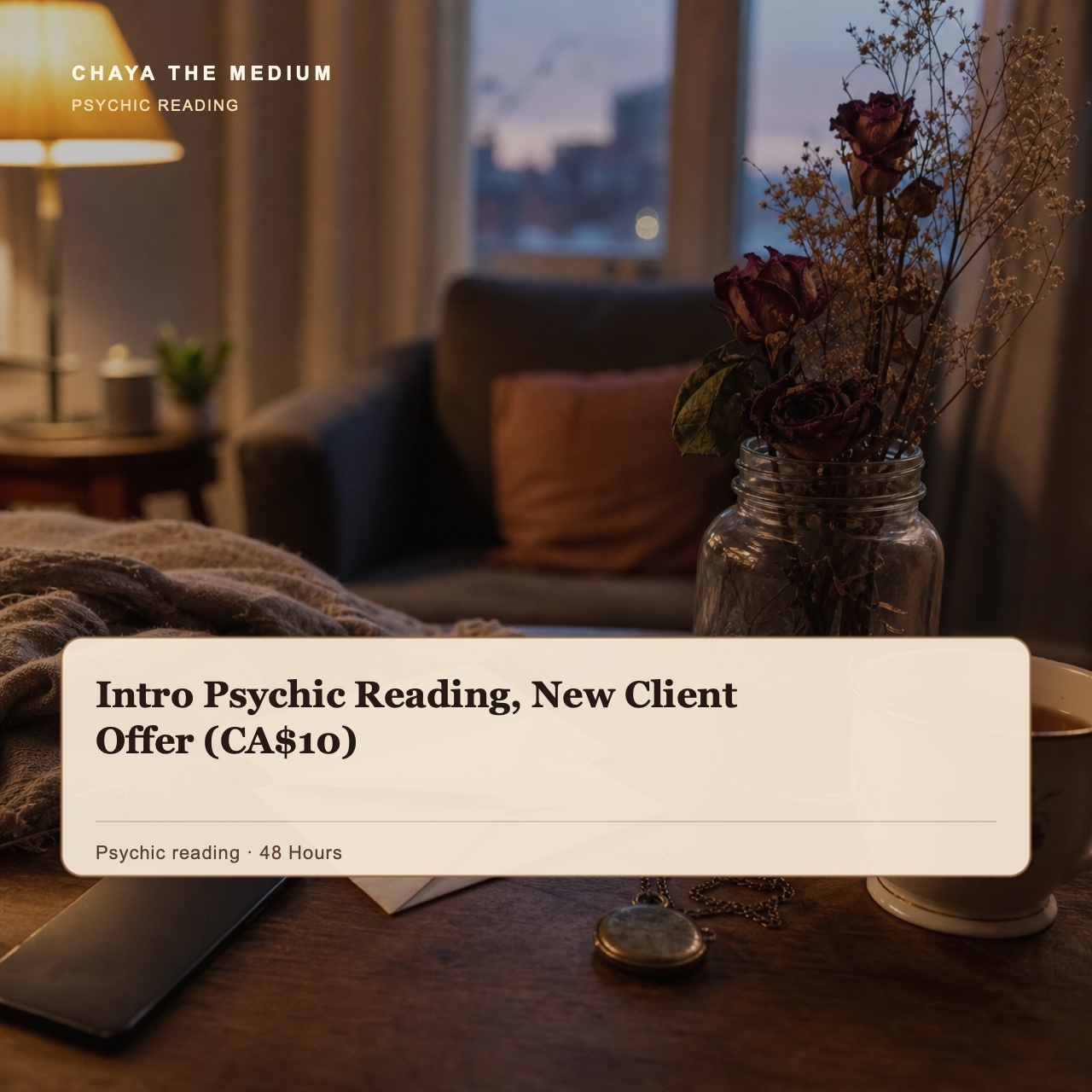 Intro Psychic Reading, New Client Offer (CA$10)