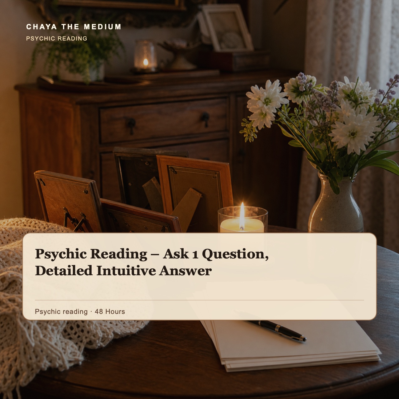 Psychic Reading – Ask 1 Question, Detailed Intuitive Answer