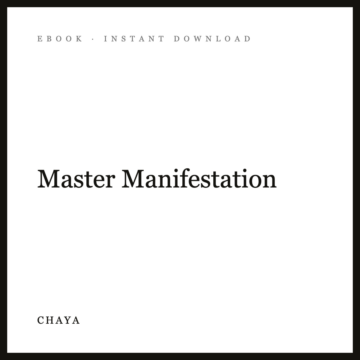 Master Manifestation eBook