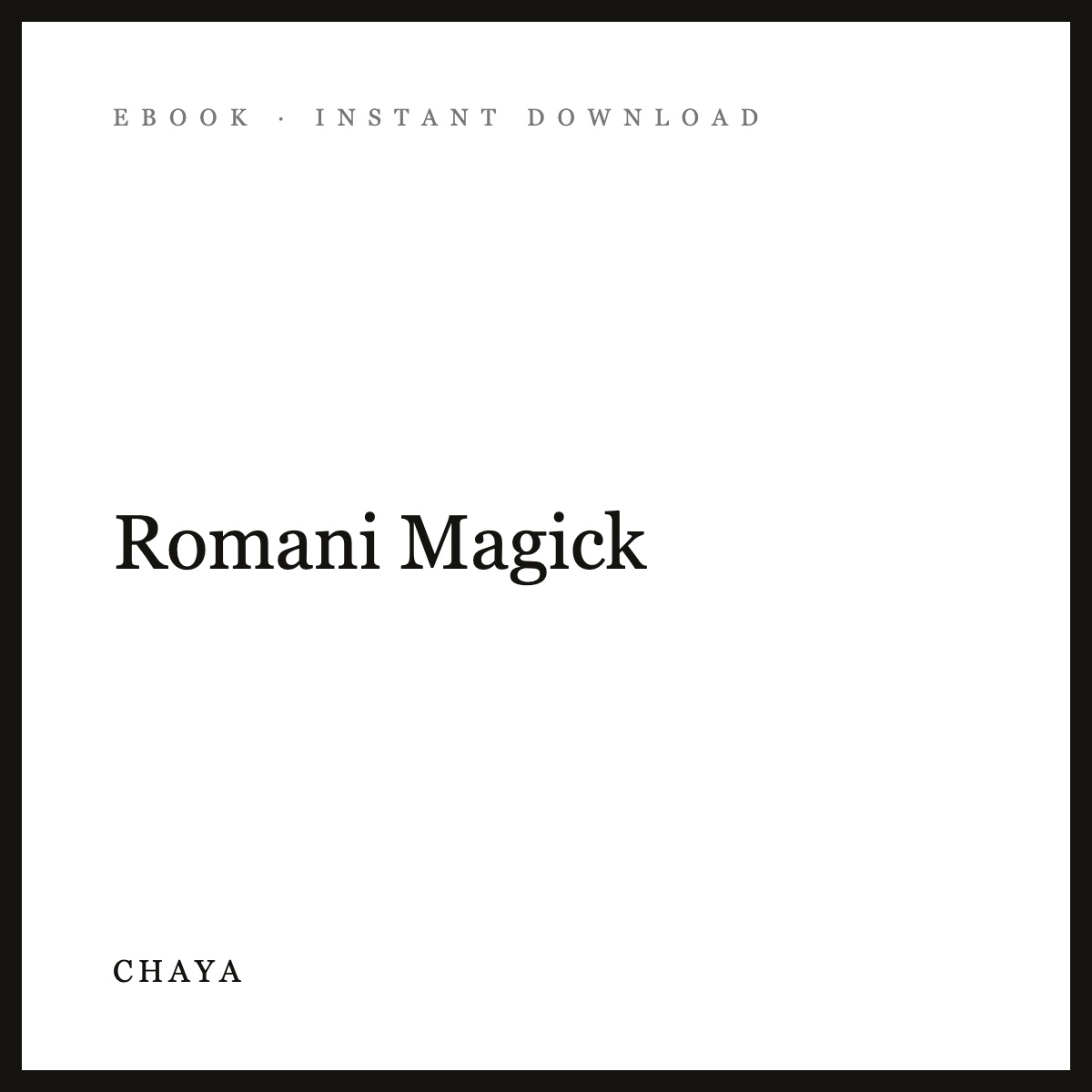 Romani Magick eBook