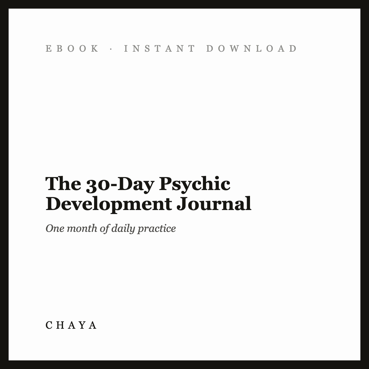 The 30-Day Psychic Development Journal | One Month of Daily Practice